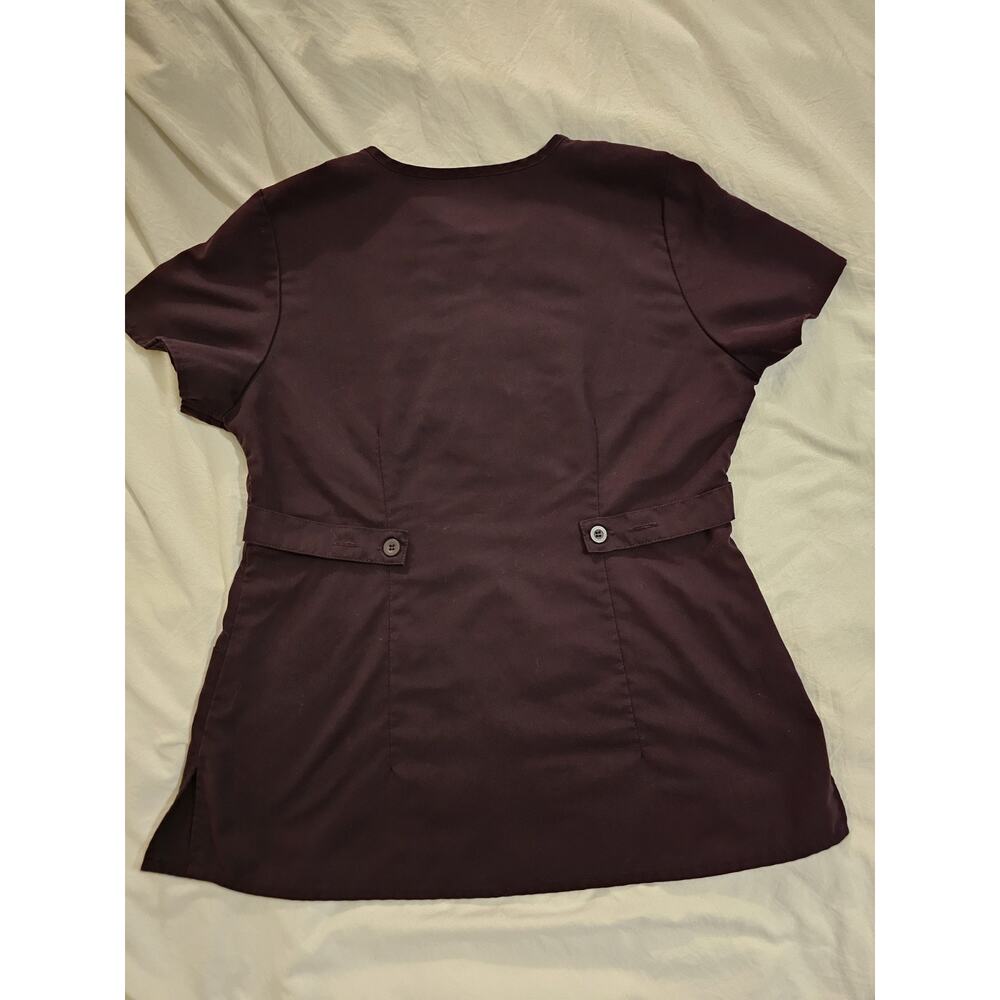 Grey's Anatomy 2 Pocket Mock Wrap Scrub‎ Top 4153 Purple Size Medium ABC - Picture 4 of 6